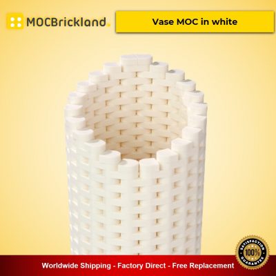 creator moc 90093 vase moc in white compatible with moc flower bouquet 10280 40461 and 40460 mocbrickland 6966