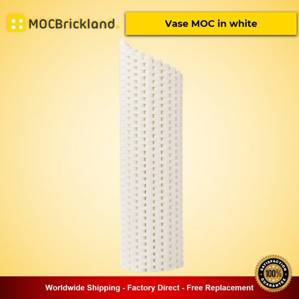 creator moc 90093 vase moc in white compatible with moc flower bouquet 10280 40461 and 40460 mocbrickland 7543