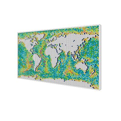 creator moc 90172 world map pixel art mocbrickland 1600