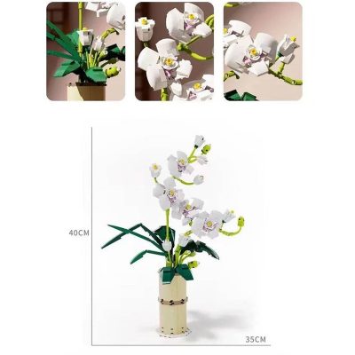 creator qizhile 92000 bouquet phalaenopsis blocks 4521