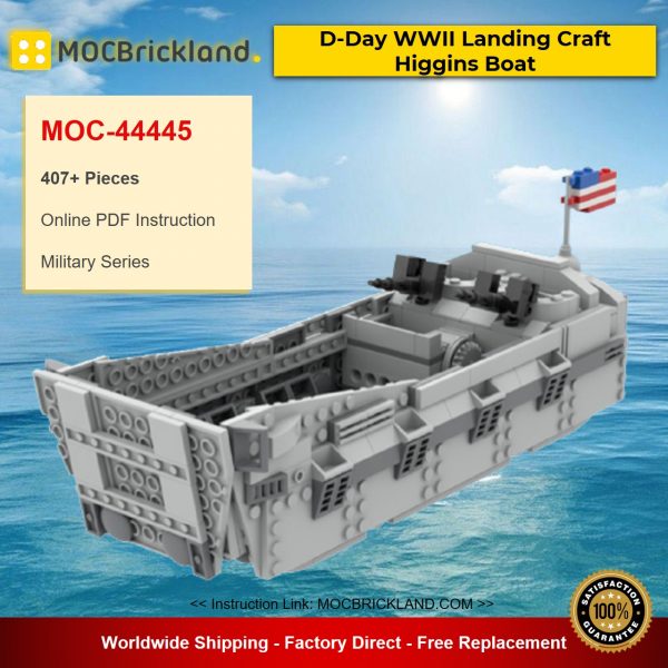 military moc 44445 d day wwii landing craft higgins boat by zeradman mocbrickland 5485