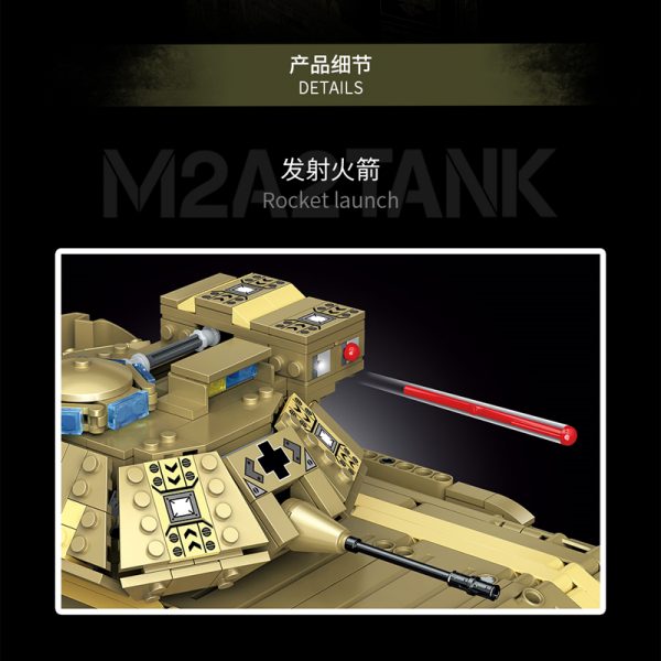 military moyu my86001 m2a2 tank with rc 1763 pieces 5921