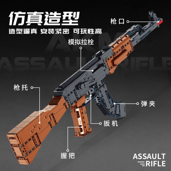military panlos 670004 akm assault rifle 2801
