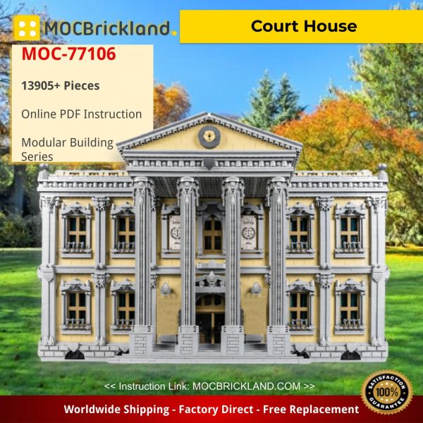 modular building moc 77106 court house by stebrick mocbrickland 3415