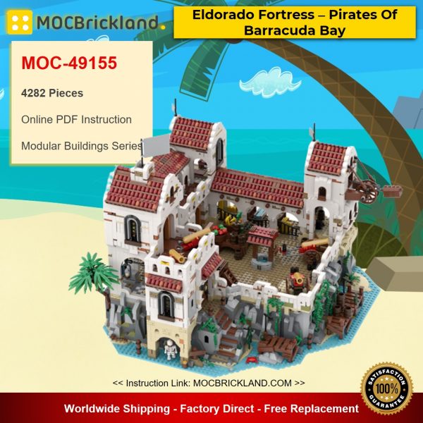 modular buildings moc 49155 eldorado fortress pirates of barracuda bay by zeradman mocbrickland 6577