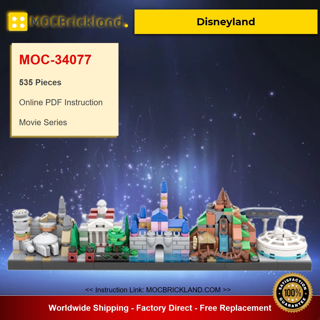 movie moc 34077 disneyland by benbuildslego mocbrickland 2807