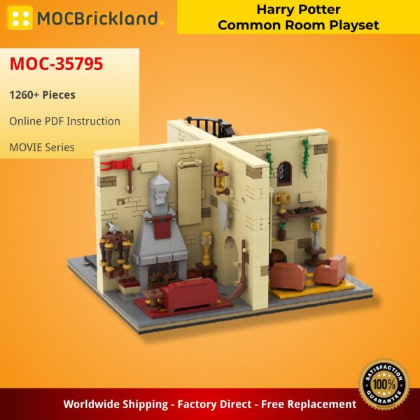 movie moc 35795 harry ptter common room playset by custominstructions mocbrickland 7451