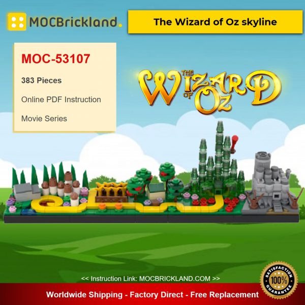 movie moc 53107 the wizard of oz skyline by benbuildslego mocbrickland 6965