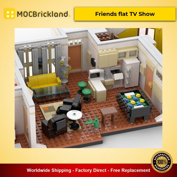 Movie MOC-63374 Friends Flat TV Show by Brick-o-lantern MOCBRICKLAND