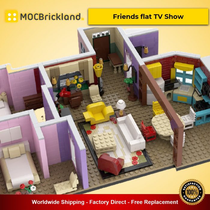 Movie MOC-63374 Friends Flat TV Show by Brick-o-lantern MOCBRICKLAND