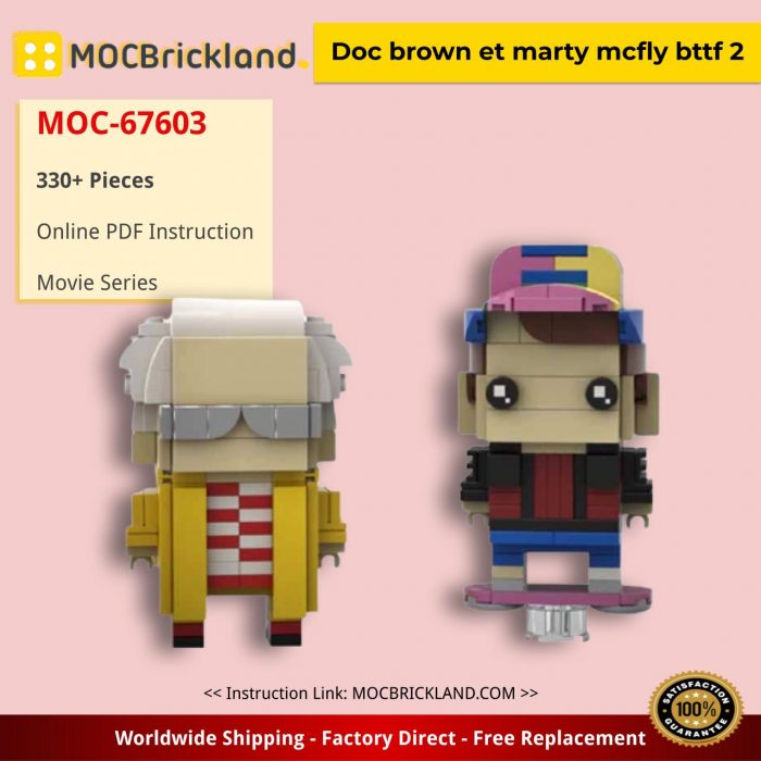 Movie MOC-67603 Doc brown et marty mcfly bttf 2 by Headsbrick MOCBRICKLAND