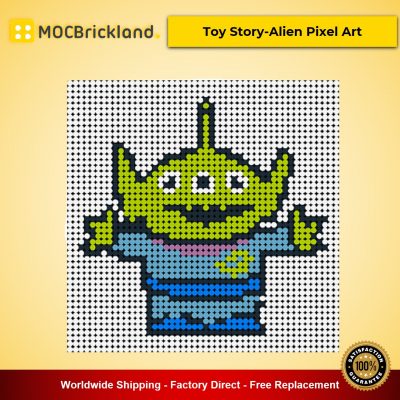 movie moc 90080 toy story alien pixel art mocbrickland 7606
