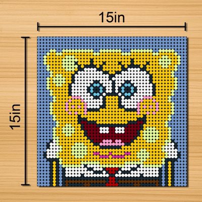 movie moc 90137 spongebob pixel art mocbrickland 3976