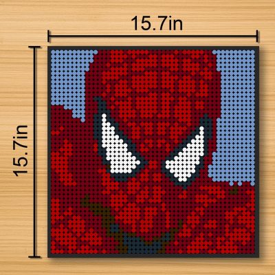 movie moc 90148 spiderman pixel art mocbrickland 3705