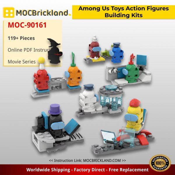 movie moc 90161 among us toys action figures building kits mocbrickland 3888