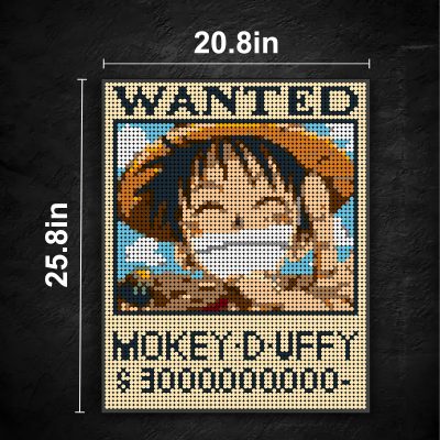 movie moc 90175 luffy wanted order pixel art mocbrickland 6761
