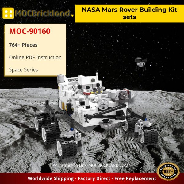 space moc 90160 nasa mars rover building kit sets mocbrickland 3515