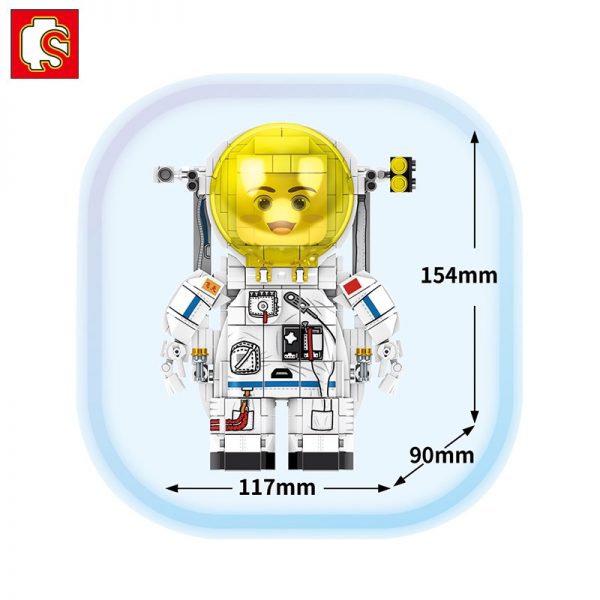 space sembo 203017 super cute rocket q version of the astronaut 3172