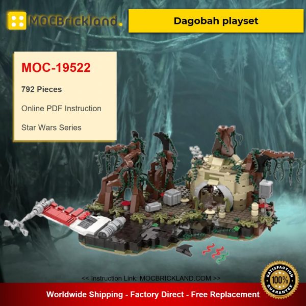 star wars moc 19522 dagobah playset by iscreamclone mocbrickland 7141