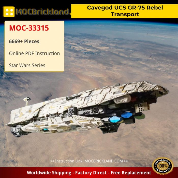 Star Wars MOC-33315 Cavegod UCS GR-75 Rebel Transport by AllOutBrick MOCBRICKLAND