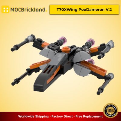 star wars moc 34123 t70xwing poedameron v2 by aolaughlin mocbrickland 2225