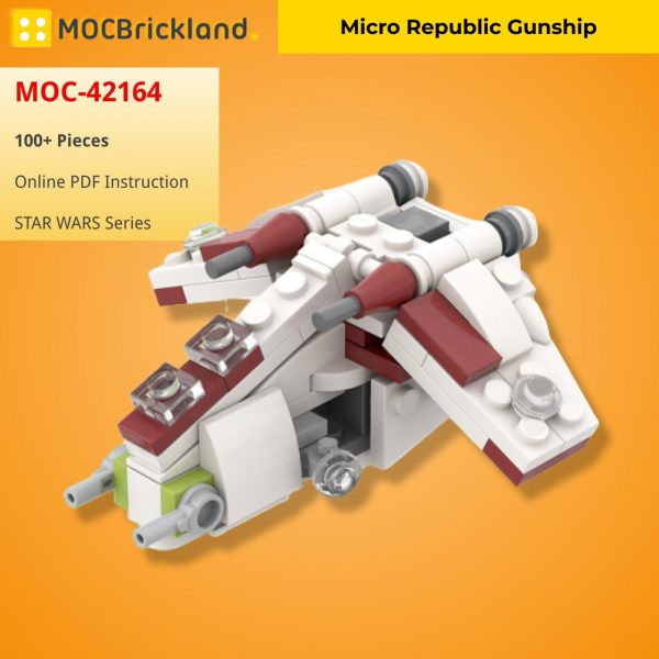 star wars moc 42164 micro republic gunship by ronmcphatty mocbrickland 5329