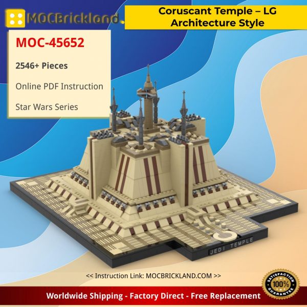 star wars moc 45652 coruscant temple lg architecture style by jeffy o mocbrickland 5781