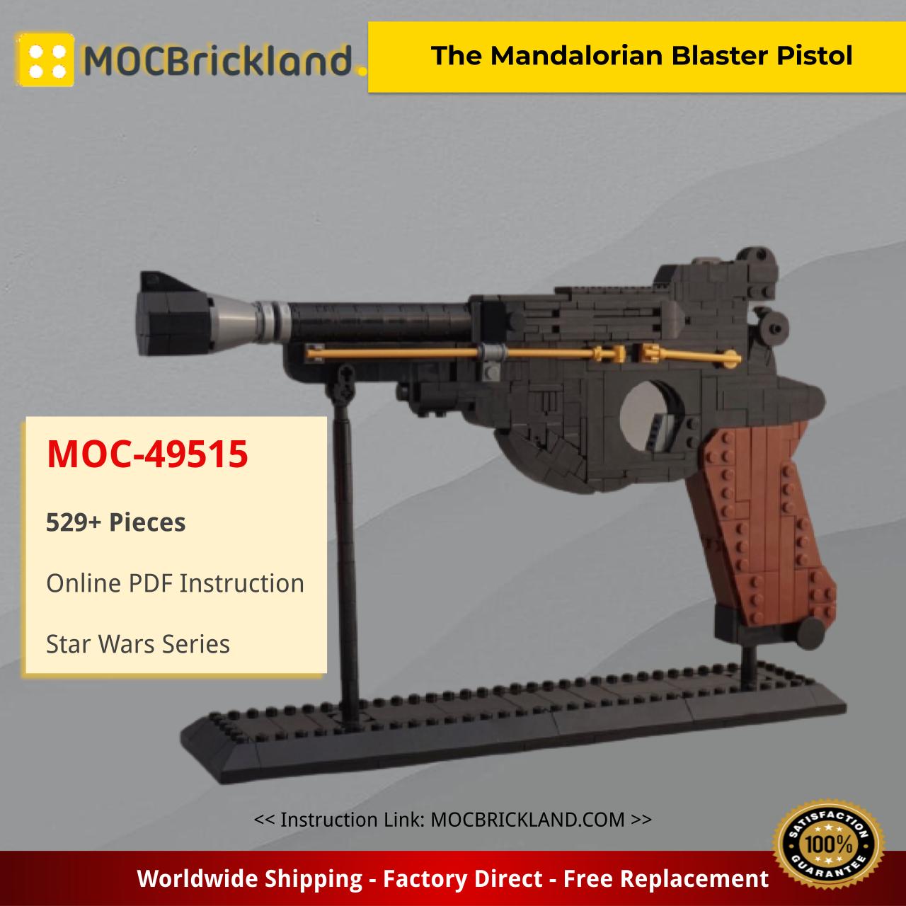 star wars moc 49515 the mandalorian blaster pistol by legofin mocbrickland 5263