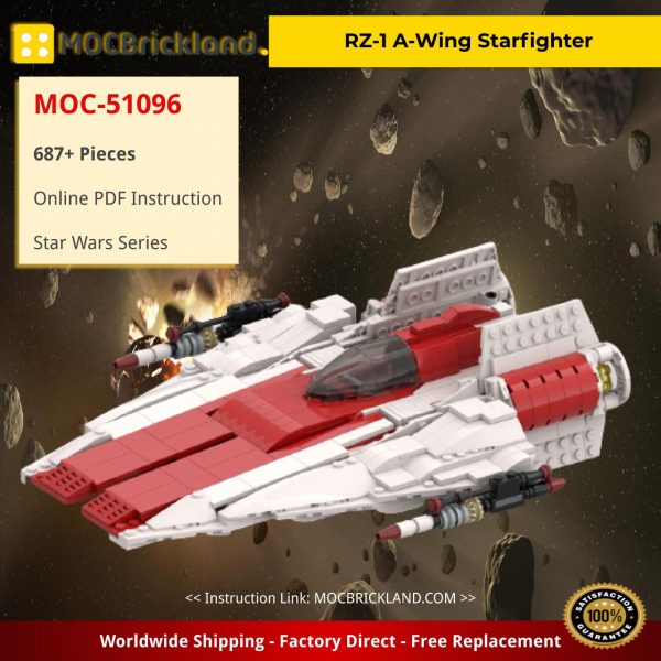 star wars moc 51096 rz 1 a wing starfighter by mcgreedy mocbrickland 7563