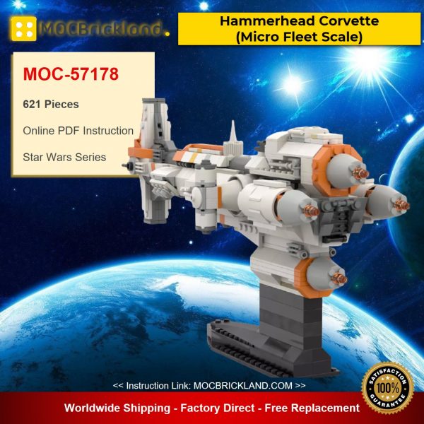 star wars moc 57178 hammerhead corvette micro fleet scale by 2bricksofficial mocbrickland 8539