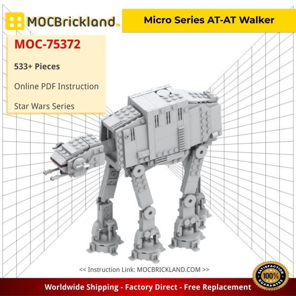 star wars moc 75372 micro series at at walker by obiwanklemmobi mocbrickland 7709