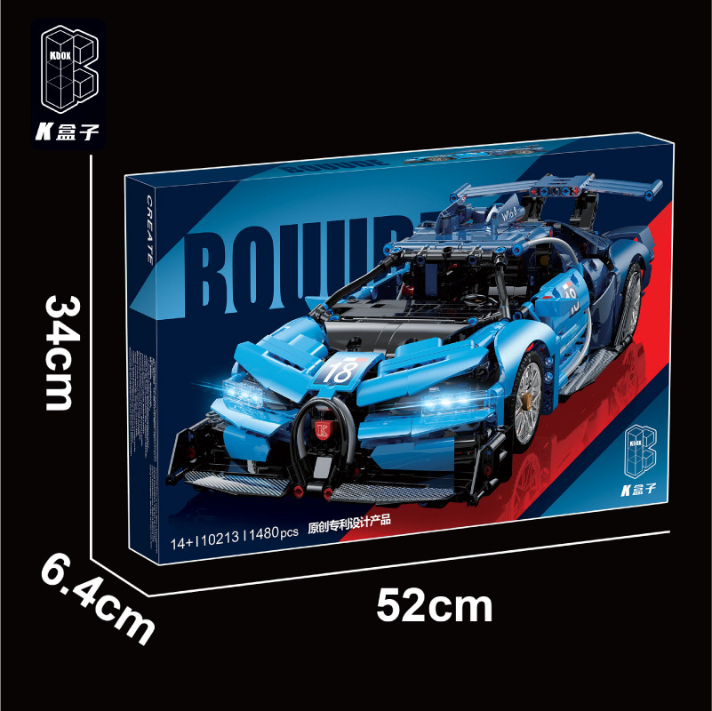 Vision car Land - 10213 equipment: Turismo Technic Bugatti Gran K LEPIN™ concept Shop Rage 1:14 BOX
