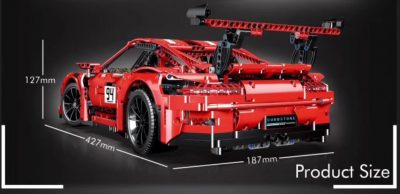technic lin 0015 porsche 911 super car red 4618