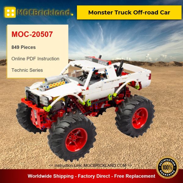 technic moc 20507 monster truck off road car by nico71 mocbrickland 1140