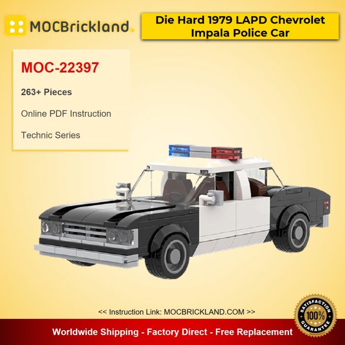Technic MOC-22397 Die Hard 1979 LAPD Chevrolet Impala Police Car by mkibs MOCBRICKLAND
