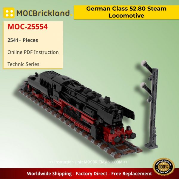 technic moc 25554 german class 5280 steam locomotive by topaces mocbrickland 1700