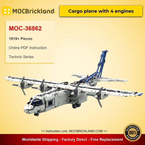 technic moc 36862 cargo plane with 4 engines by zz0025 mocbrickland 3439
