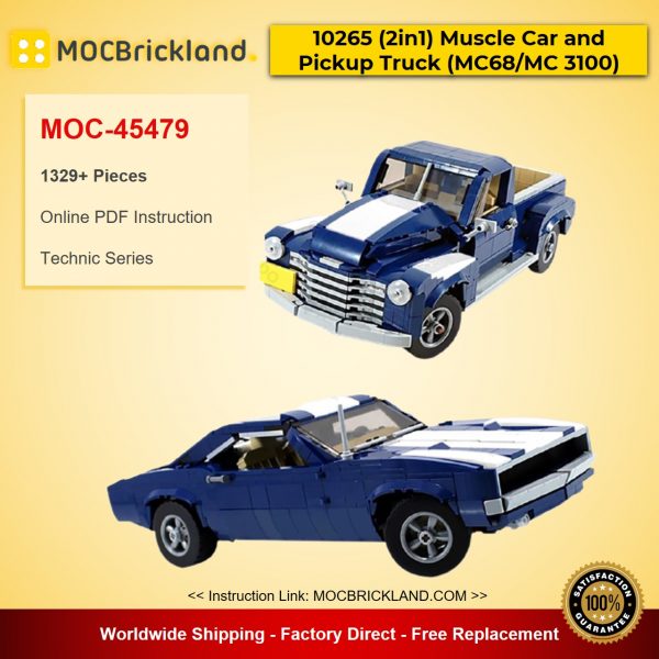 technic moc 45479 10265 2in1 muscle car and pickup truck mc68mc 3100 by firaslegocars mocbrickland 2007