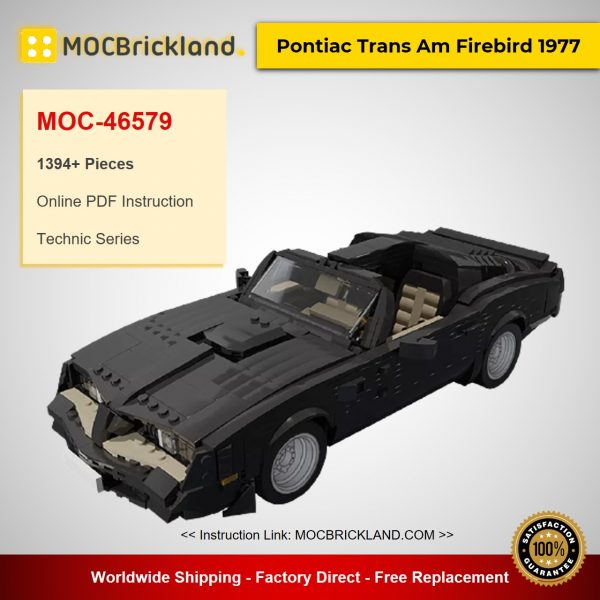 technic moc 46579 pontiac trans am firebird 1977 by firaslegocars mocbrickland 2412