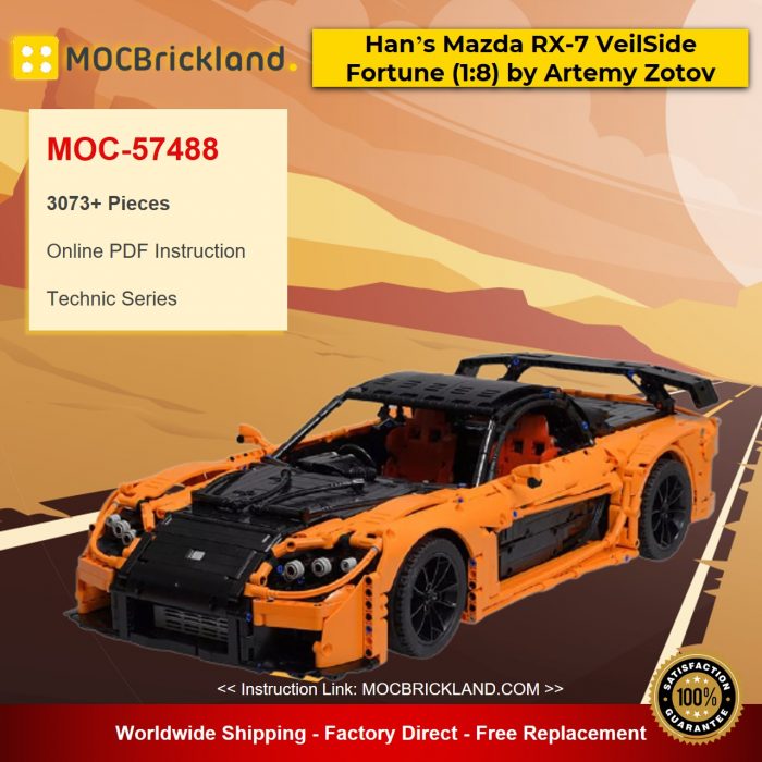 Technic MOC-57488 Han’s Mazda RX-7 VeilSide Fortune (1:8) by Artemy Zotov MOCBRICKLAND