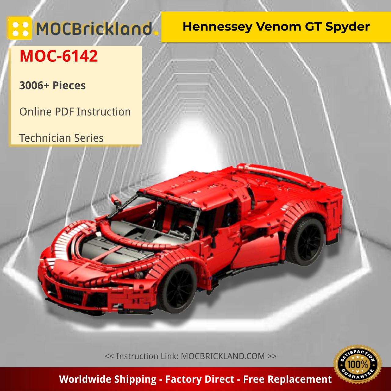 MOCBRICKLAND MOC-6142 Hennessey Venom GT Spyder