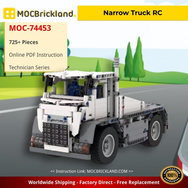 technic moc 74453 narrow truck rc by me mocbrickland 7201