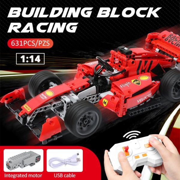 technic mork 025002 f1 building block racing 114 6 models red version 8206