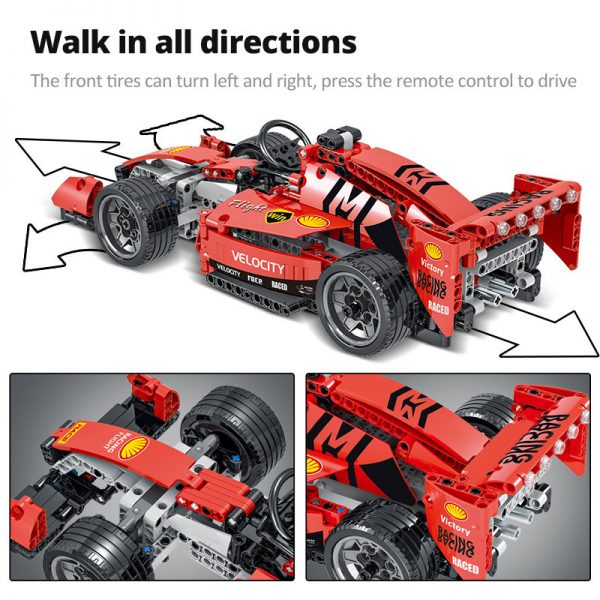technic mork 025002 f1 building block racing 114 6 models red version 8771