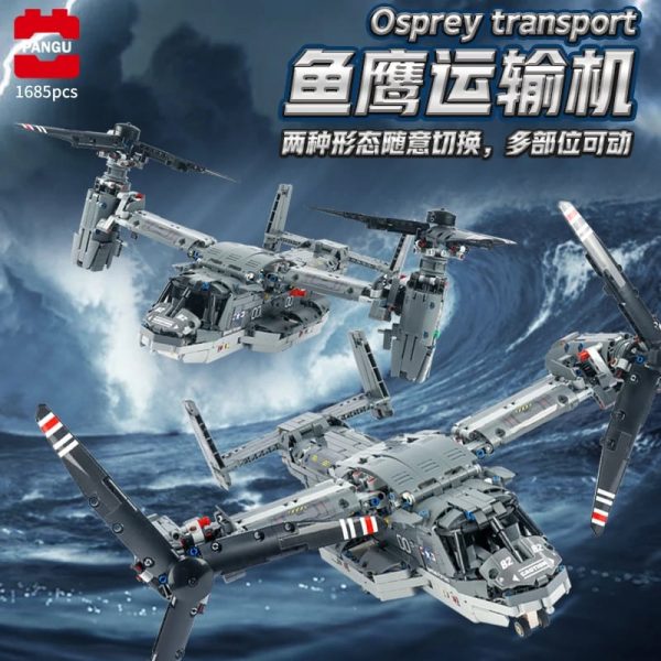technic pangu 13003 bell boeing v 22 osprey plane compatible with moc 42113 8846