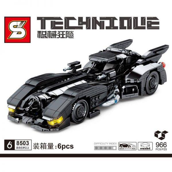 technic sy 8503 juggernaut frenzy 1989 bat chariot pull back with 966 pieces 6323