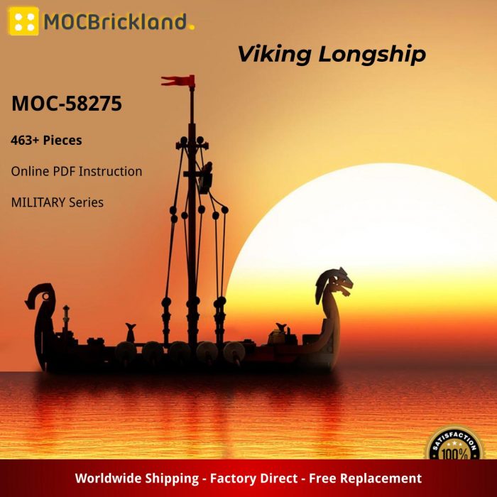 MILITARY MOC-58275 Viking Longship MOCBRICKLAND