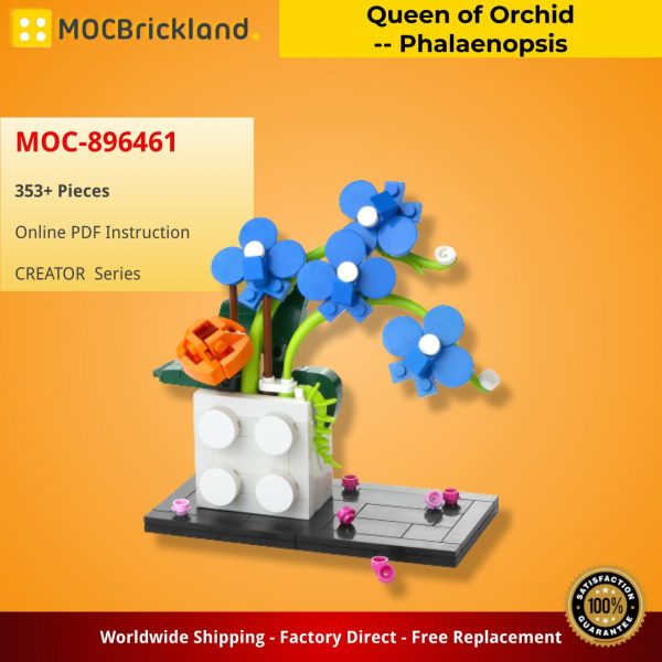 MOCBRICKLAND MOC 896461 Queen of Orchid Phalaenopsis 4