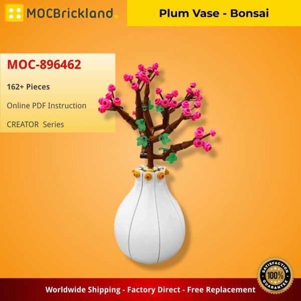 MOCBRICKLAND MOC 896462 Plum Vase Bonsai 2