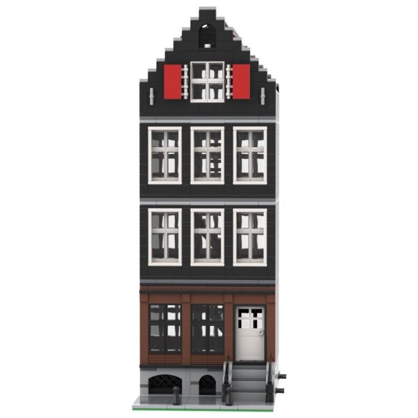 MODULAR BUILDING MOC 48643 51061 47824 46108 Genuine Modular Amsterdam Canal House MOCBRICKLAND 4
